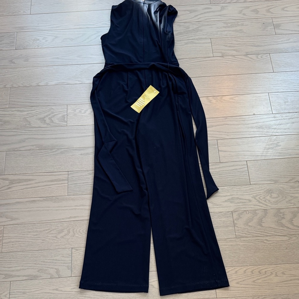 Size 2 Navy Blue LAURA Petites Sleeveless Jumpsuit - Picture 7 of 11